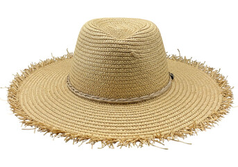 Traditional Straw Hat with Frayed Brim – Festa Junina Style