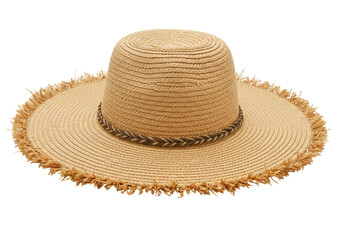 Traditional Straw Hat with Frayed Brim – Festa Junina Style