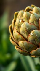 Vivid Artichoke Blossom Against the Sky