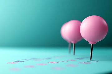 Pink Push Pins A Visual Metaphor for Valuable Feedback and Ideas