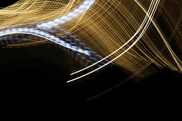 Long camera exposures of artificial light sources at night