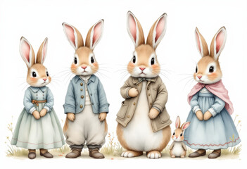 Obraz premium Nursery style Vintage rabbit art