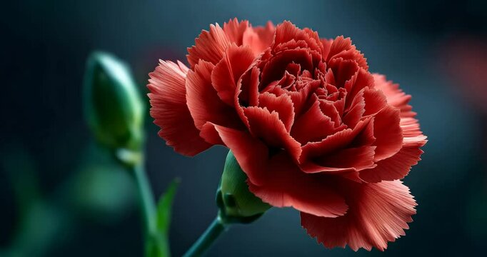 Red Carnation Bloom