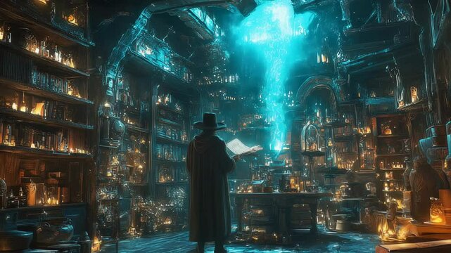 The Enigmatic Scholar Unveiling Ancient Secrets Within a Mystical Library