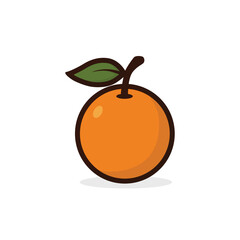 orange fruit icon vector logo illustration.