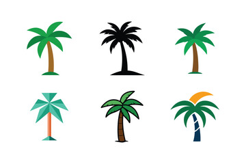 Palm Tree Clipart Set &ndash; Coastal Beach Vibes Vector Graphics