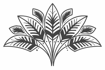 vector black silhouette of a plant