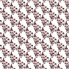 Decorative floral pattern repeating design on white background
