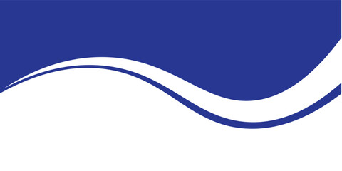 Frame of header, separator blue shape for website. Curve lines and wave divider for Top or Bottom page.