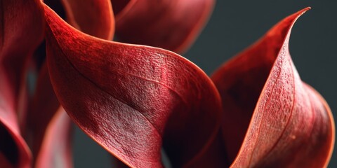 Close-up of deep crimson leaves.