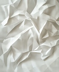 Fototapeta premium Intricate folds of white paper create a textured design.