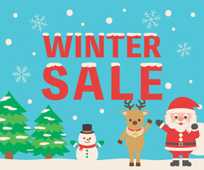 ウィンターセールの広告バナー（レクタングル)