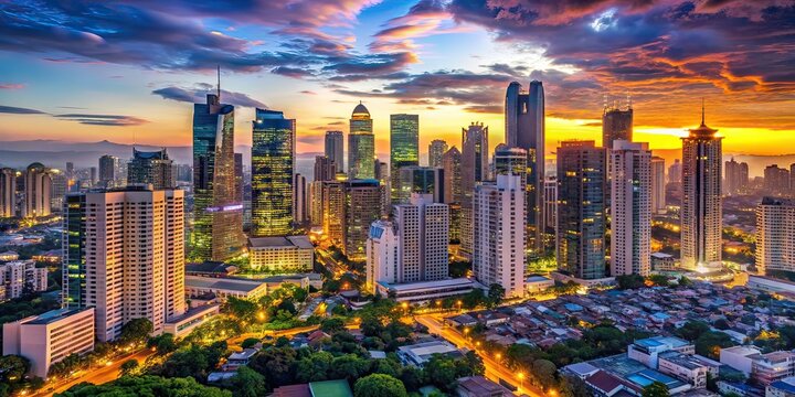 Ortigas Center Skyline Dusk - Minimalist Urban Photography