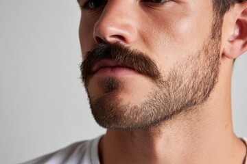 Obraz premium A man with a mustache and a beard