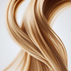 Fototapeta premium Blonde Highlights Hair Texture Strands Elegant Beauty Healthy Silky Style