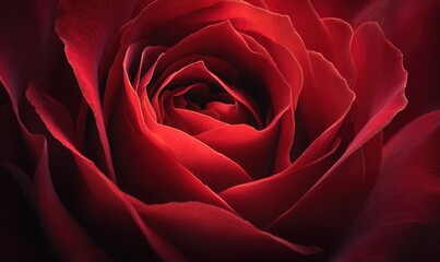 Close-up view of a deep red rose.