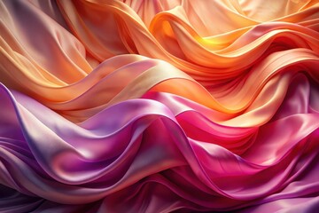 Obraz premium Abstract Draped Fabric in Warm and Cool Tones A Luxurious Texture Study