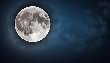Spectacular luna landscape above the serene darkness of night skies