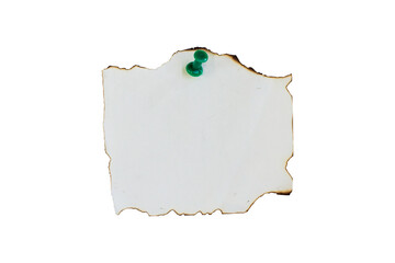 Note paper isolated on white background, blank surface for writing text.