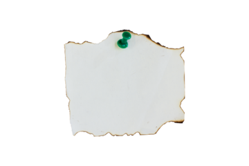 Note paper isolated on white background, blank surface for writing text.