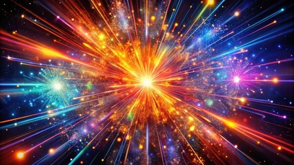 Obraz premium A Radiant Burst of Light and Color A Festive Celebration of Sparkling Energy