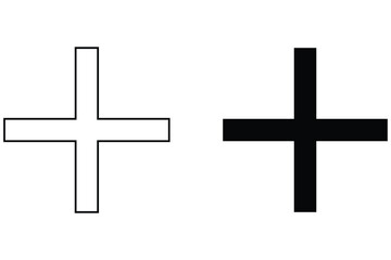 Obraz premium plus icon. isolated white background. eps 10.