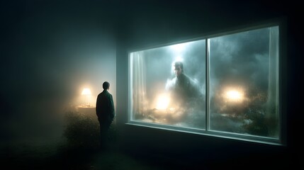 Obraz premium man in the doorway