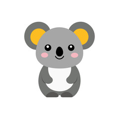 Naklejka premium Sleeping Cute Koala Vector Kawaii Cartoon Clipart