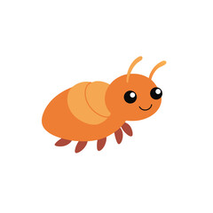 Jumping Cute Beetle Side View Vector Kawaii Cartoon Art
