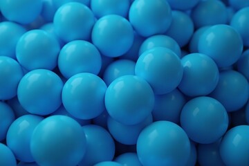Shiny spheres, abstract blue, representing background pattern.