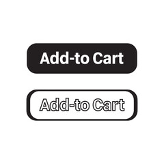 Hand Clicking Add to Cart Button Silhouette – Minimal Black and White Vector Icon