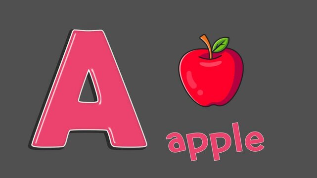 Letter A - Apple | Fun ABC Animation for Kids