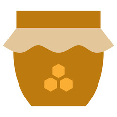 Honey Pot Icon, Flat Design Style Icon Symbol, Farming Element Icon