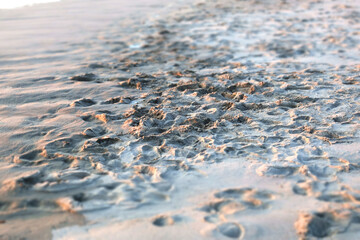 sand beach in the morning