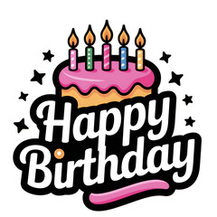 birthday cake with candles