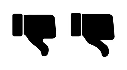 Dislike icon vector. dislike sign and symbol. Hand with thumb down
