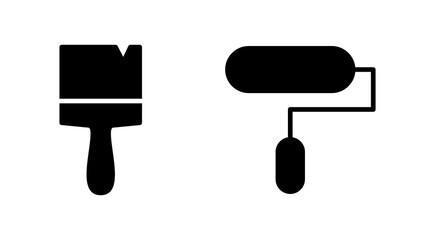 Paint icon vector. paint brush sign and symbol. paint roller icon vector