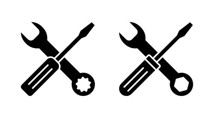 Repair tools icon vector. tool sign and symbol. setting icon. Wrench and screwdriver. Service