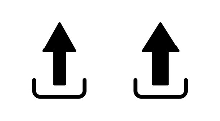 Upload icon vector. load data sign and symbol
