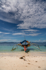 Filipino boat in the sea, Coron, Philippines