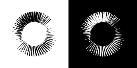 Fototapeta premium Dynamic abstract spiral sound wave rhythm lines. Circular spiral sound wave rhythm of lines. Circular futuristic abstract lines, black and white background. 