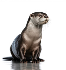 Otter in a playful pose