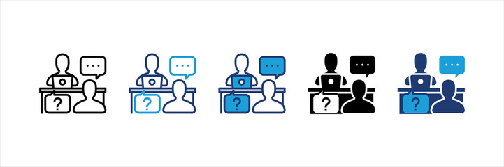 Job Interview Multi Style Icon Set