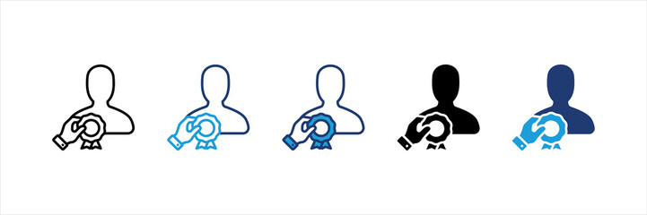 Best Employee Multi Style Icon Set