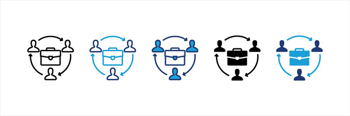 Referral Multi Style Icon Set