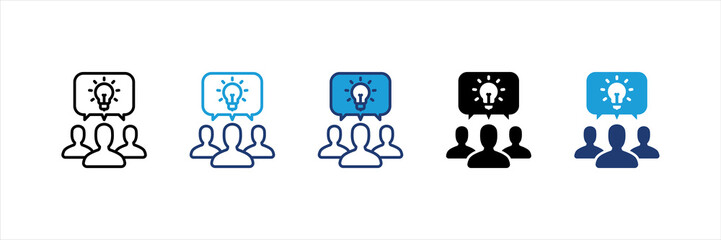Creative Team Multi Style Icon Set