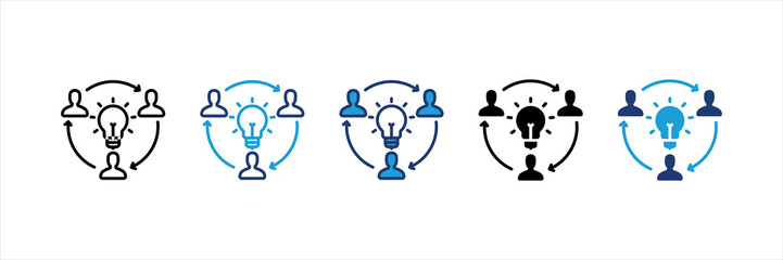 Creative Team Multi Style Icon Set