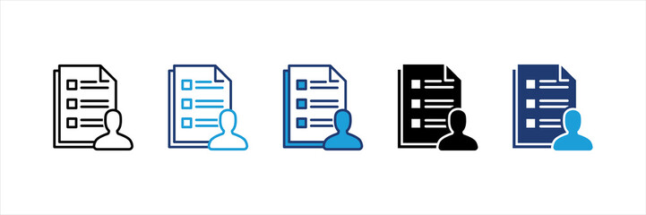 Experience Requirement Multi Style Icon Set