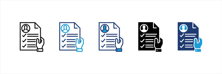 Job Application Multi Style Icon Set
