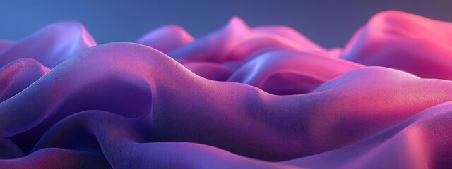 Obraz premium Flowing purple waves, abstract texture, vibrant colors, dynamic form.